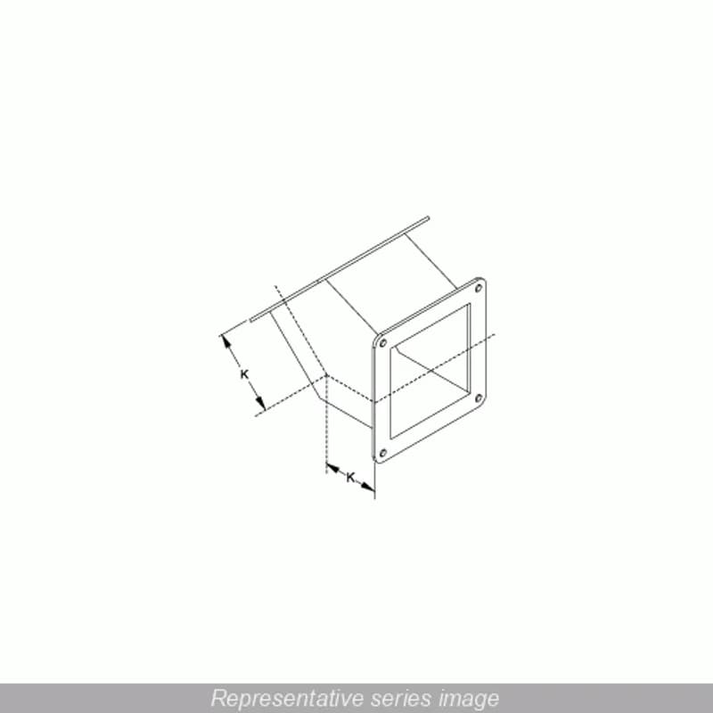 N4X Wireway, 45 Elbow - Fits 6 x 6 - 304SS