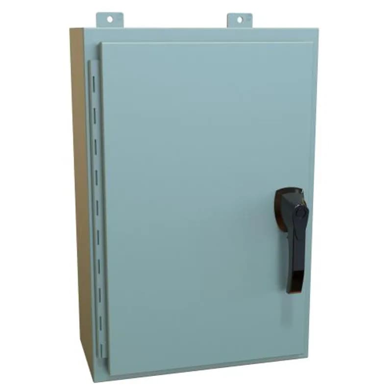 Hammond Manufacturing HW24168GYHK - N4, 12 Wallmt, Hinged w/handle - 24 x 16 x 8 - Steel/Gray