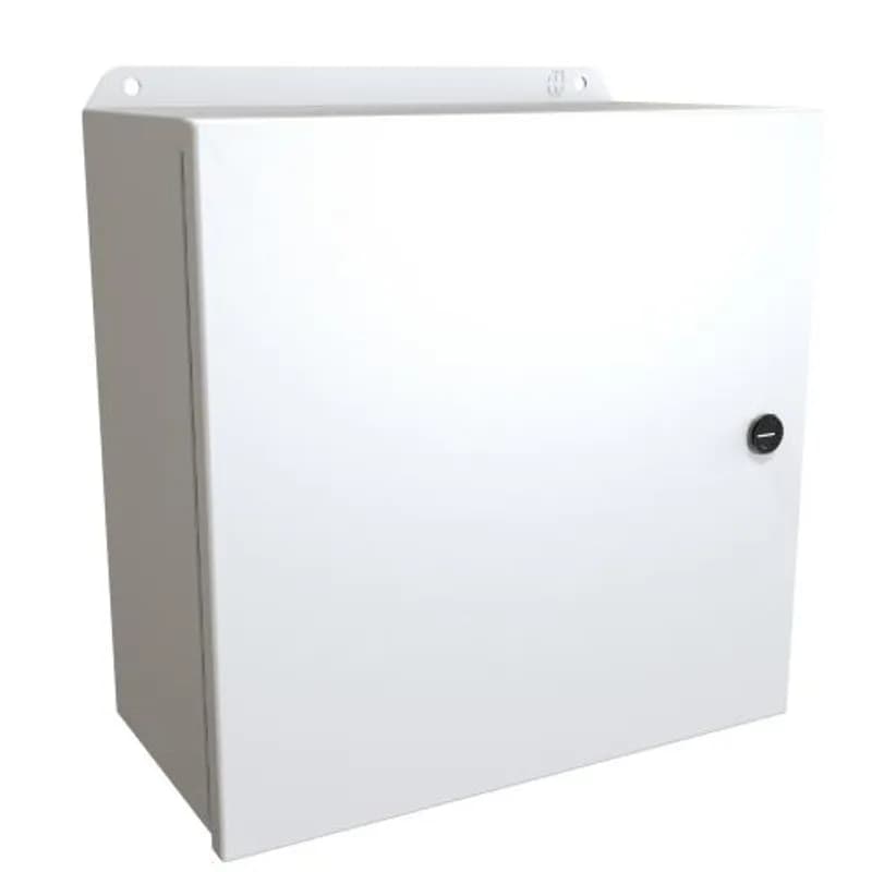Hammond Manufacturing EJ12126LG - N4,12 Eclipse Junior encl w/ panel - 12 x 12 x 6 - Steel/Lt Gray