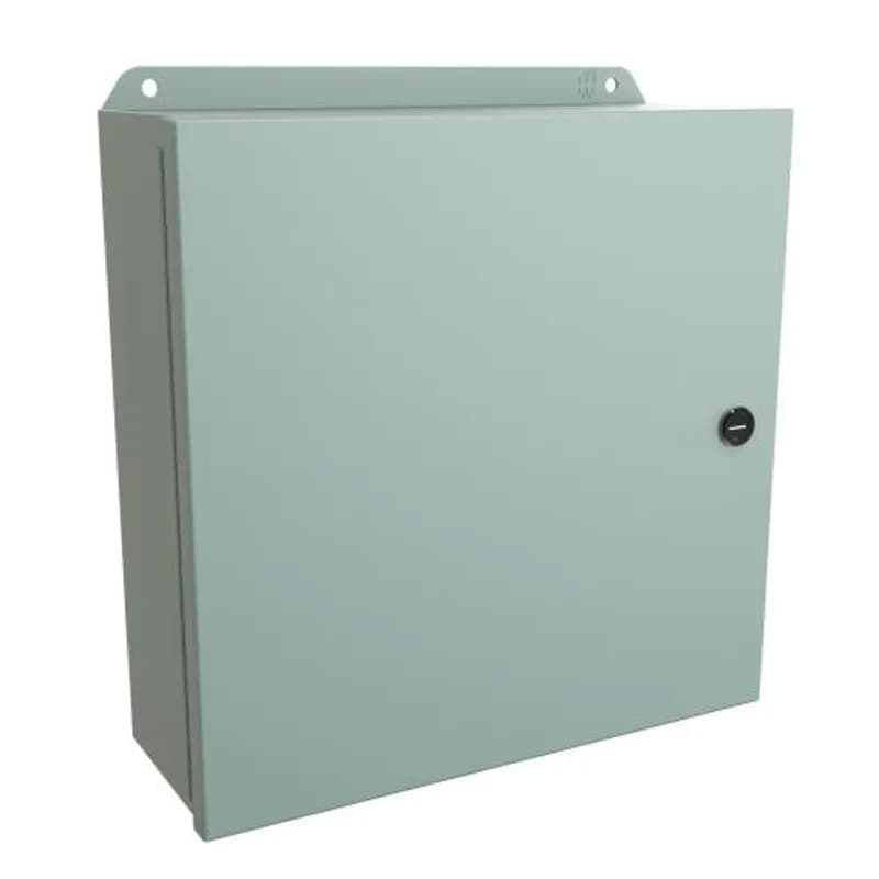 Hammond Manufacturing EJ12124 - N4,12 Eclipse Junior encl w/ panel - 12 x 12 x 4 - Steel/Gray