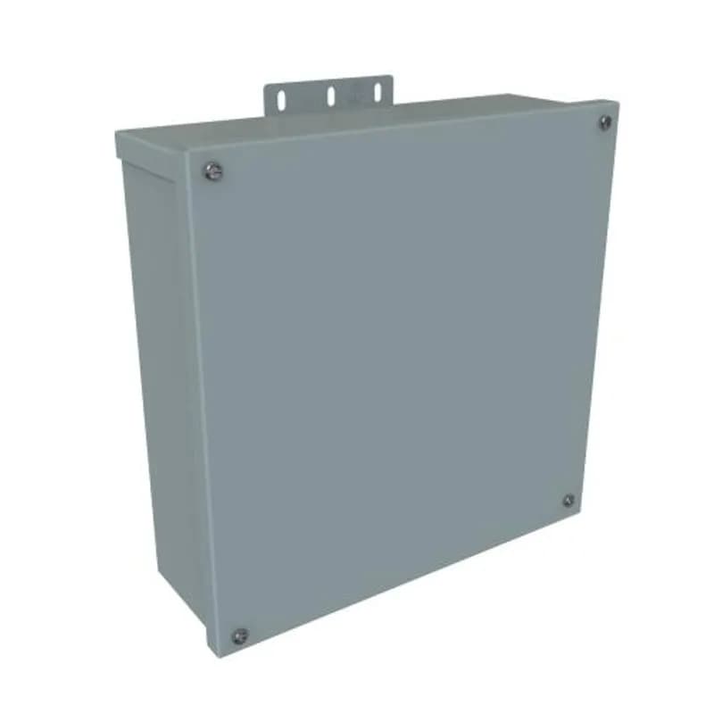 N3R J Box, Screw Cover no K/O's - 12 x 12 x 4 - Galv/Gray