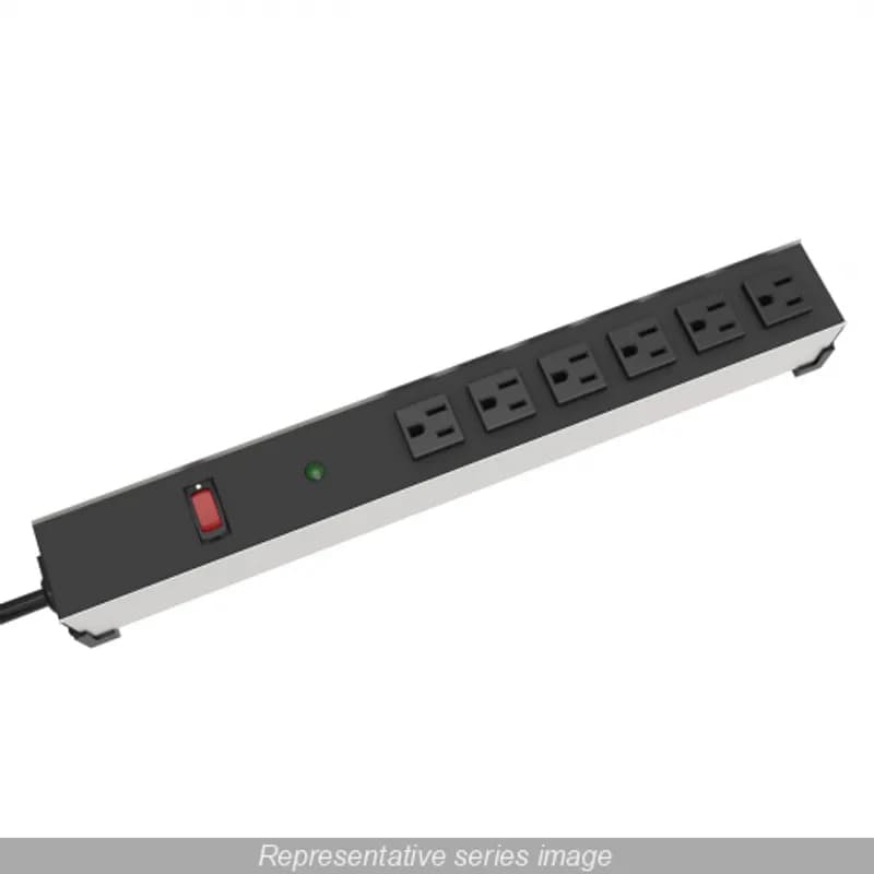 Hammond Manufacturing 1584H6B1S - SURGE, 6 OUTLET, LED, 15' CORD
