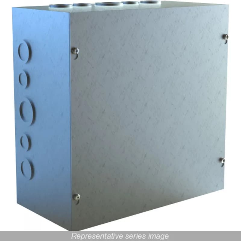 Hammond Manufacturing CSKOG886 - N1 Screw Cover w/KO's - 8 x 8 x 6 - Galv