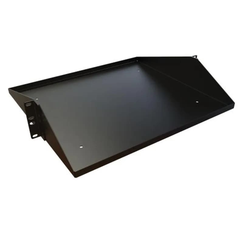 Hammond Manufacturing DNDMS1916BK1 - 2U 16in Depth Solid Centered Rack Shelf - Black - 200 lbs rated