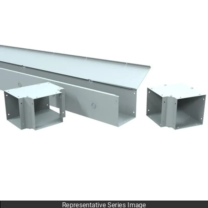 Straight Section w/o KO - 8 x 8 x 72 - Steel/Gray