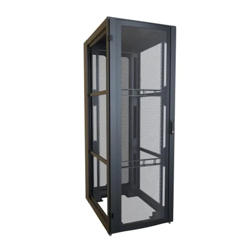 Hammond Manufacturing H13045U42BK - 45U 30W 42D H1 Data Center Server Cabinet (Black)