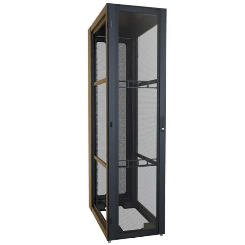 Hammond Manufacturing H12448U42BK - 48U 24W 42D H1 Data Center Server Cabinet (Black)