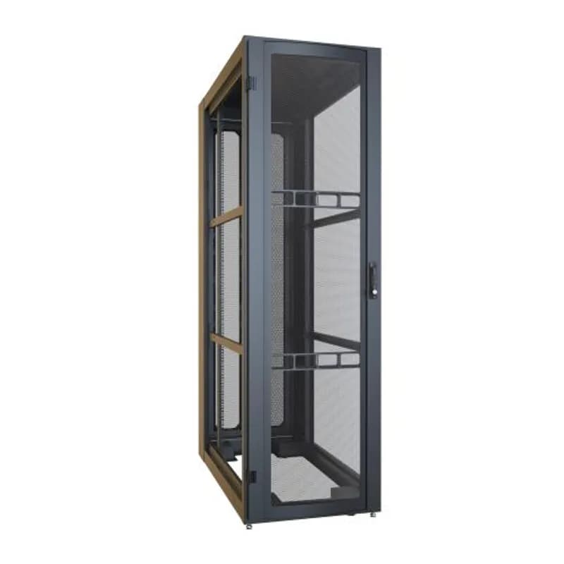 Hammond Manufacturing H12442U48BK - 42U 24W 48D H1 Data Center Server Cabinet (Black)