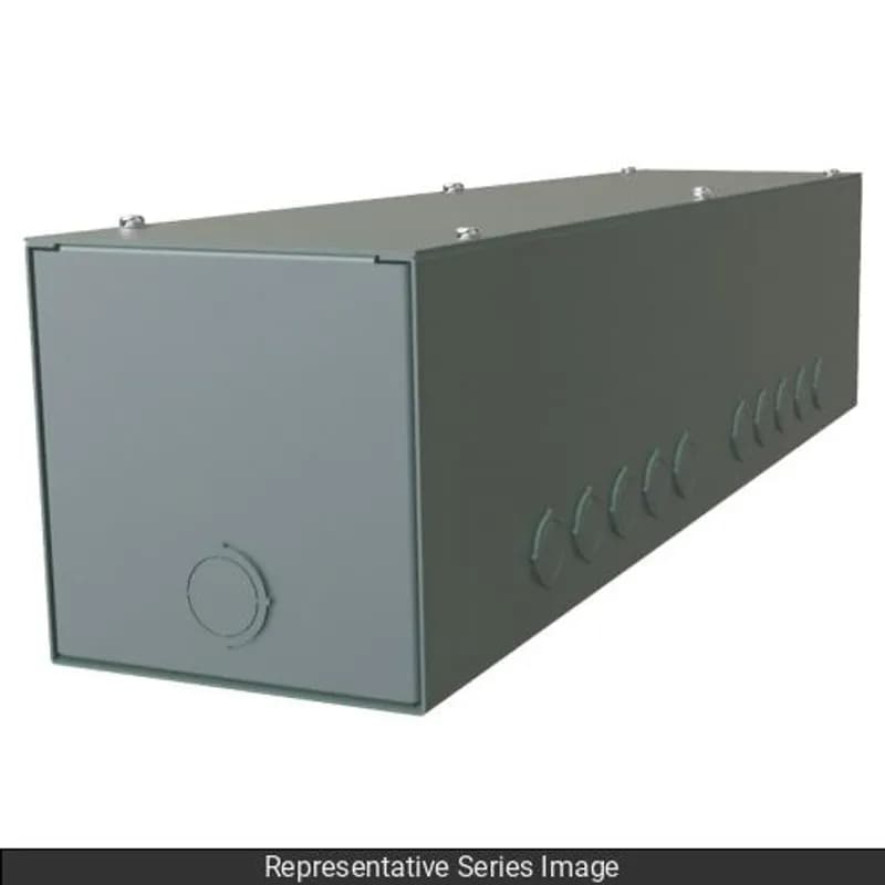 Hammond Manufacturing CGT1244 - Type 1 Gutter Trough w/KO - 4X4X12 - Steel/Gray