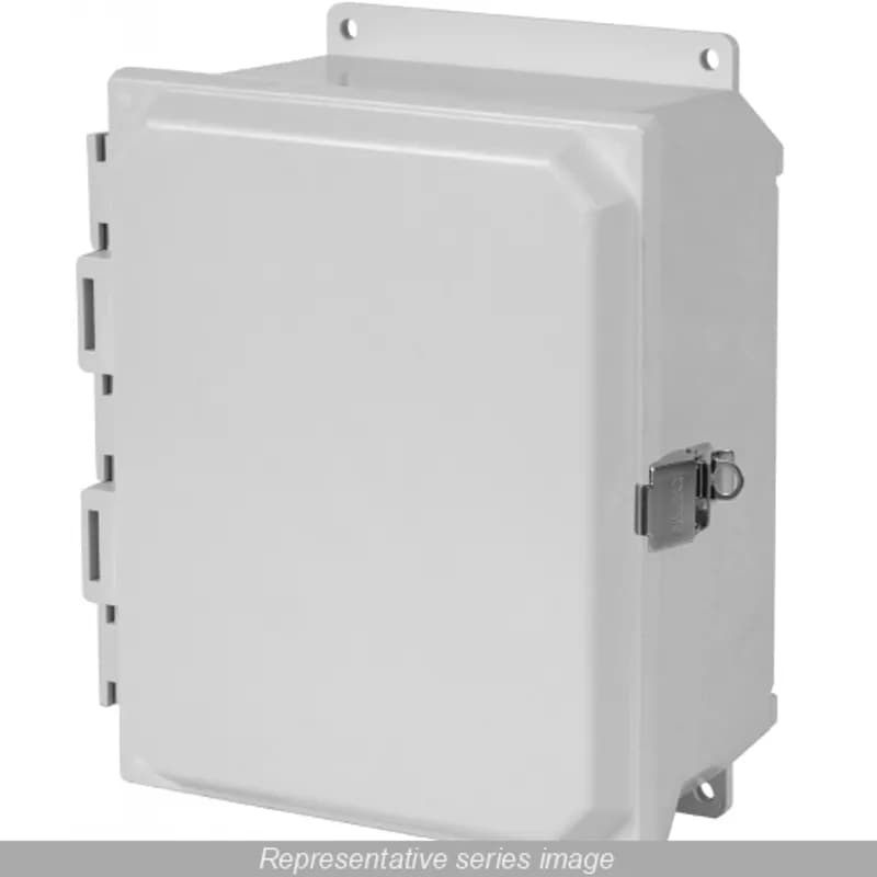 N4X Clear Door Snap Latch w/flange - 10 x 8 x 6 - Fiberglass