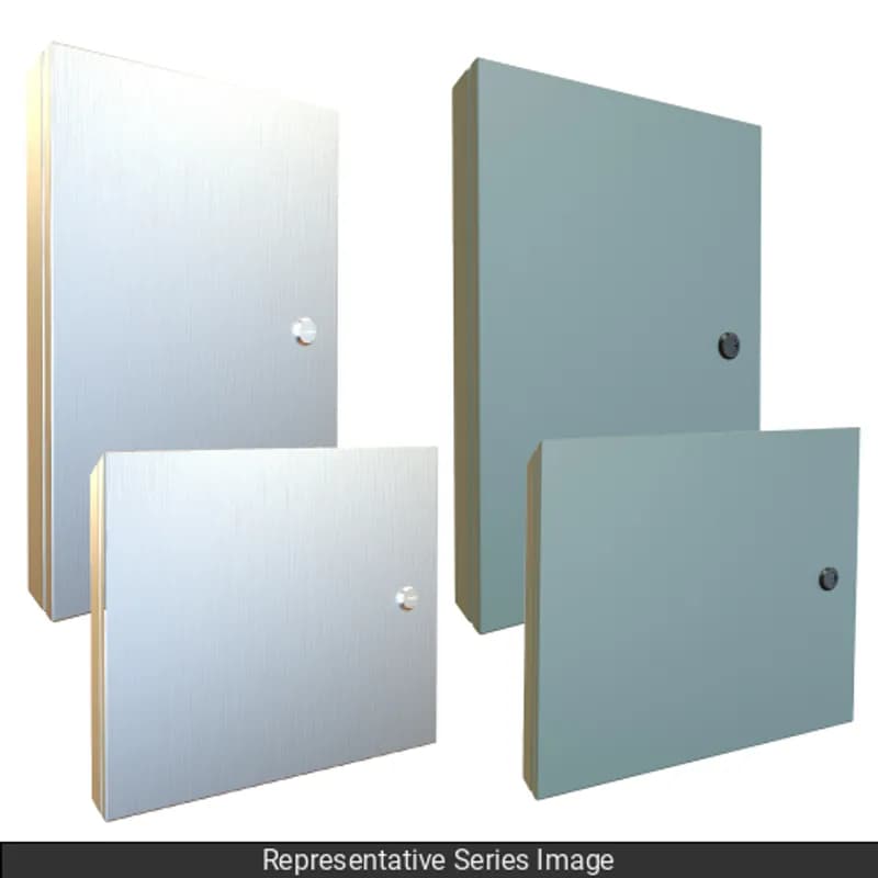 Solid Door Kit, Deep Hinged - 22.2 X 26.2 - Steel/Gray