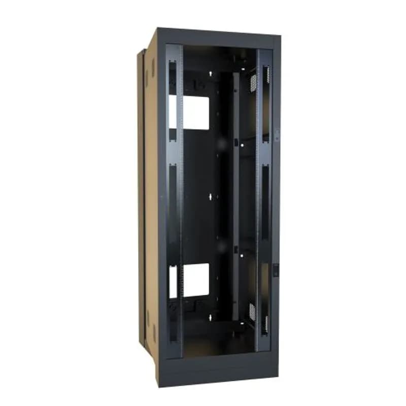 42U 30W 35D Swing Out Floor Mount Cabinet (Black)