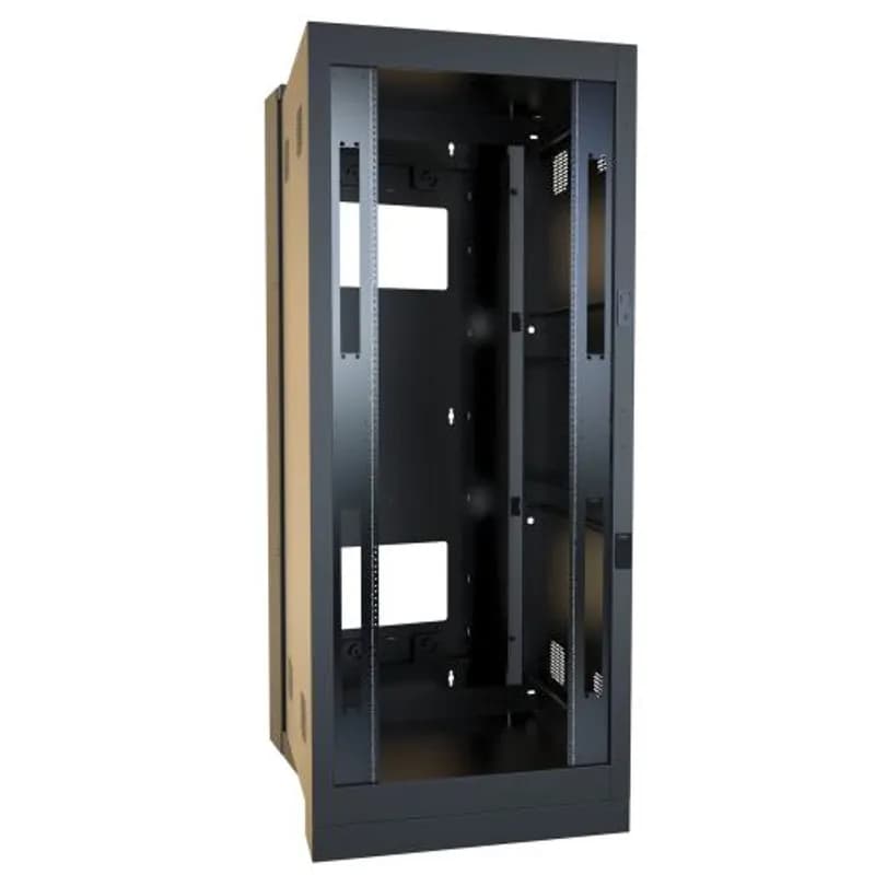 36U 30W 35D Swing Out Floor Mount Cabinet (Black)
