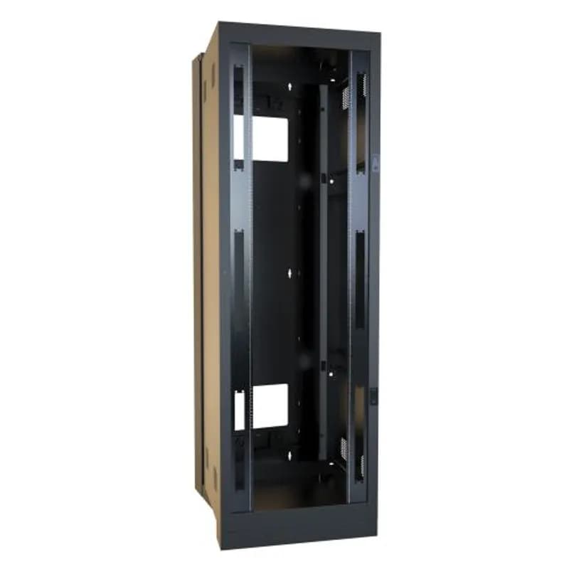 48U 30W 35D Swing Out Floor Mount Cabinet (Black)