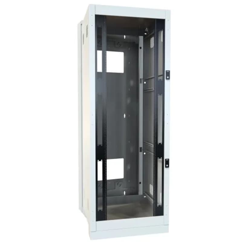 42U 30W 35D Swing Out Floor Mount Cabinet (White)
