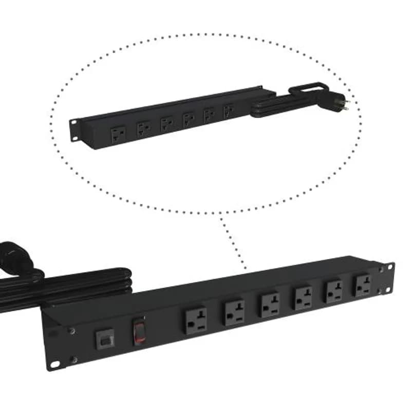 20A RCKMOUNT, 12 OUTLET (F&R)