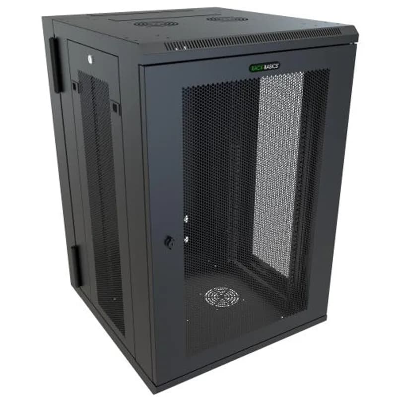 18U Rack Basics Swing-Out Wall Mount Cabinet
