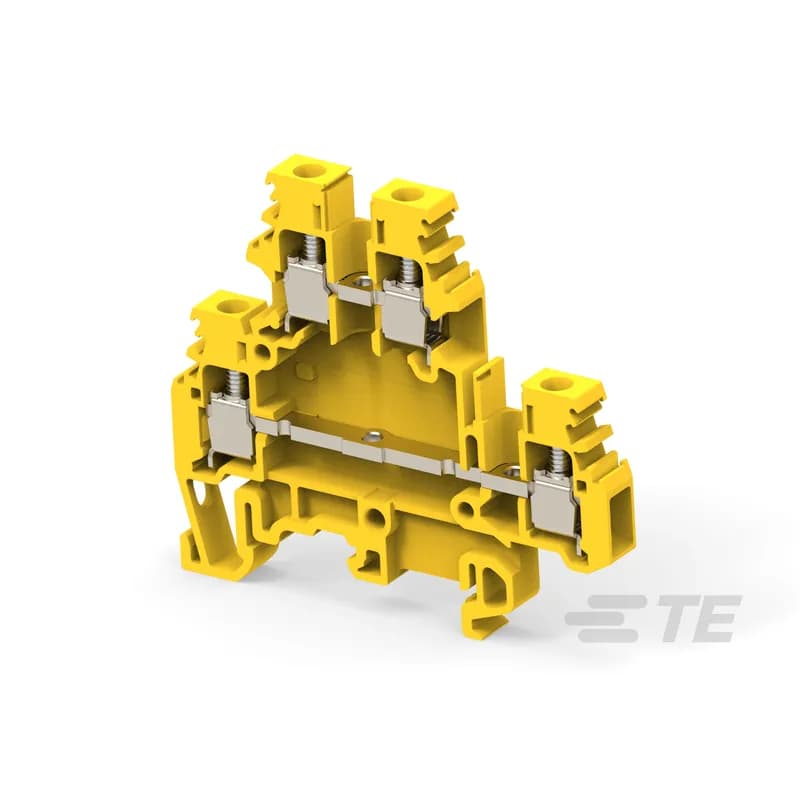 - Save space with double deck terminal blocks: 2 independent circuits connected in just 6 mm 0.236 in spacing, - Flexibility: snap onto symmetrical and asymmetrical rails.