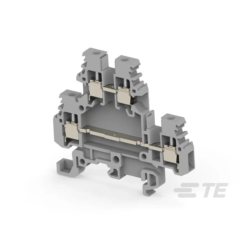 - Save space with double deck terminal blocks: 2 independent circuits connected in just 5 mm 0.200 in spacing, - Flexibility: snap onto symmetrical and asymmetrical rails.