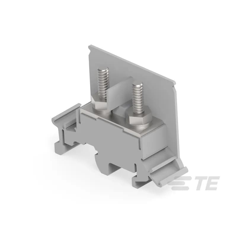 - Two stud terminal block for ring lug connection, - Removable partition for jumpering.