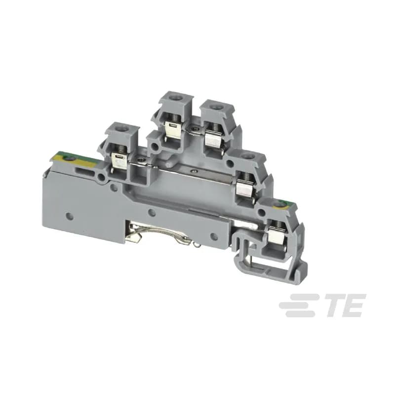 TE Connectivity 1SNA115643R2700 - - Save space with triple deck terminal blocks: 2 independent circuits in just 6 mm 0.236 in spacing, - Adapted for 2 wire sensor/actuator with ground.