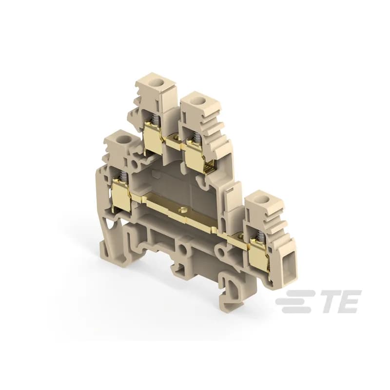 - Save space with double deck terminal blocks: 2 independent circuits connected in just 6 mm 0.236 in spacing, - Flexibility: snap onto symmetrical and asymmetrical rails.