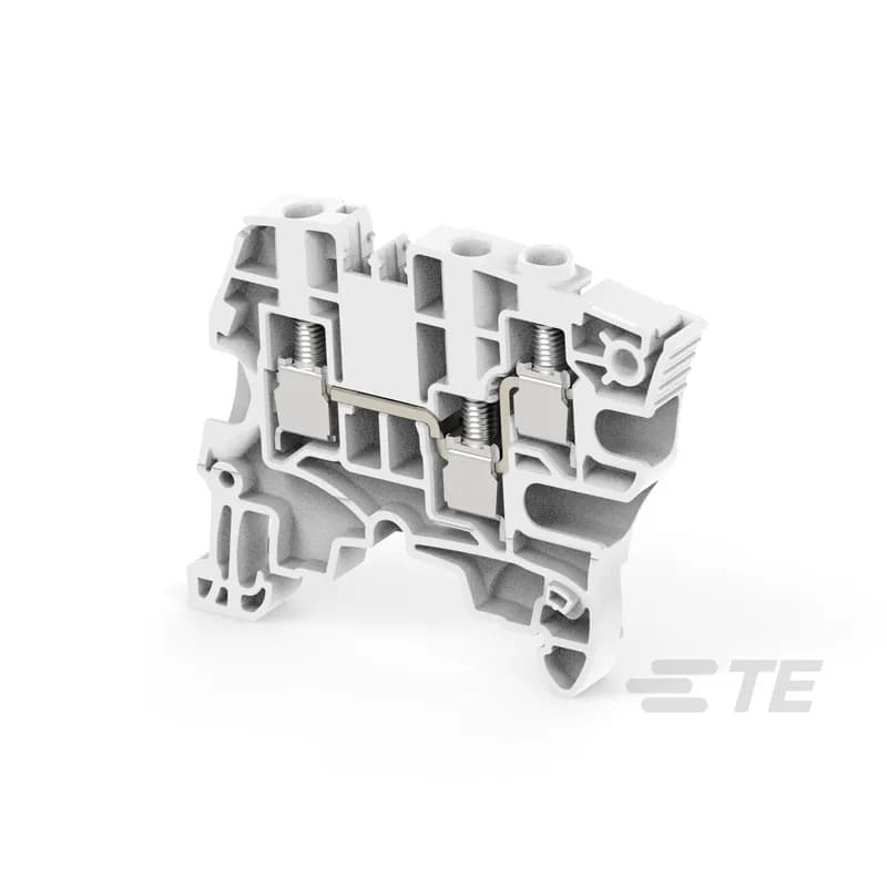 TE Connectivity 1SNK506011R0000 - - Recommended for energy markets and highly demanding applications requiring that only one conductor be connected per clamp, - These blocks offer a high density connecting capacity (up to 3 connections) in a low profile and just 6 mm 0.236 in spacing.
