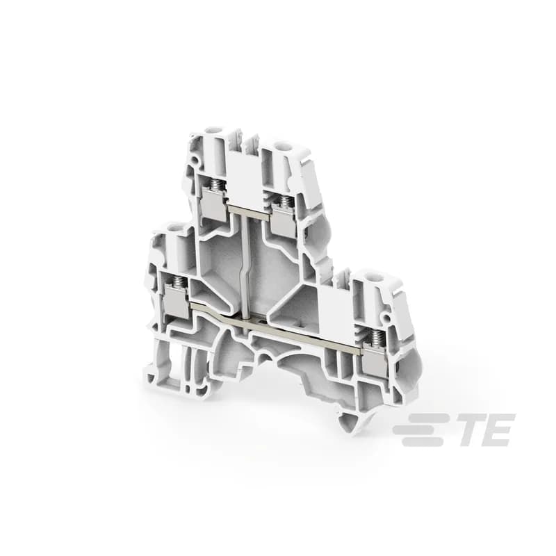 TE Connectivity 1SNK505211R0000 - - Ease one potential distribution on 4 independent screw clamps, - Save space by connecting conductors up to 4 mm² (CB certified) 12 AWG in just 5.2 mm 0.205 in spacing.