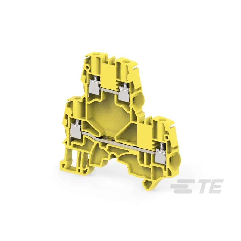 TE Connectivity 1SNK505230R0000 - - Save space with double deck terminal blocks: 2 independent circuits connected in just 5.2 mm 0.205 in spacing, - Customize yourself the ZS4-D2 by soldering electronic components (up to 8.8 mm x 3.2 mm 0.346 x 0.125 in) in the existing linking bars punching.
