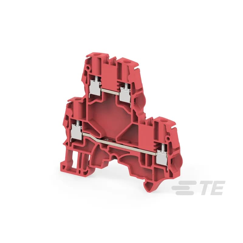 TE Connectivity 1SNK506262R0000 - - Save space with double deck terminal blocks: 2 independent circuits connected in just 6 mm 0.236 in spacing, - Customize yourself the ZS6-D2 by soldering electronic components (up to 8.8 mm x 3.2 mm 0.346 x 0.125 in) in the existing linking bars punching, - Boost the performances: ZS6-D... with ES4-D2 end section is rated 1000 V DC IEC, perfectly adapted to solar applications.