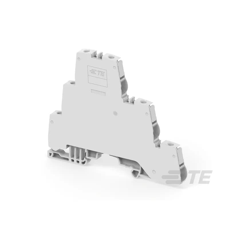 Unique triple deck solution combining increased connecting capacity ( up to 4 mm² with ferrule) and jumper channel available on each deck, - Fit many applications: space constraints, multiple signals distribution, sensors distribution, - Closed terminal block: no end section needed, optimized rigidity.