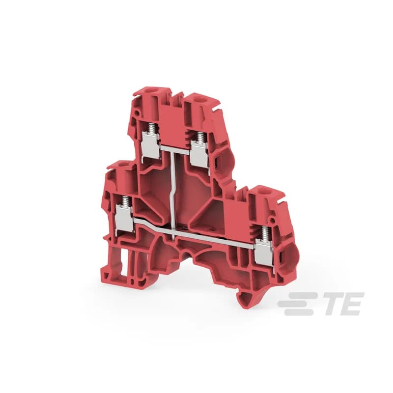 TE Connectivity 1SNK506214R0000 - - Save space with double deck terminal blocks: 2 independent circuits connected in just 6 mm 0.236 in spacing, - Customize yourself the ZS6-D2 by soldering electronic components (up to 8.8 mm x 3.2 mm 0.346 x 0.125 in) in the existing linking bars punching, - Boost the performances: ZS6-D... with ES4-D2 end section is rated 1000 V DC IEC, perfectly adapted to solar applications.