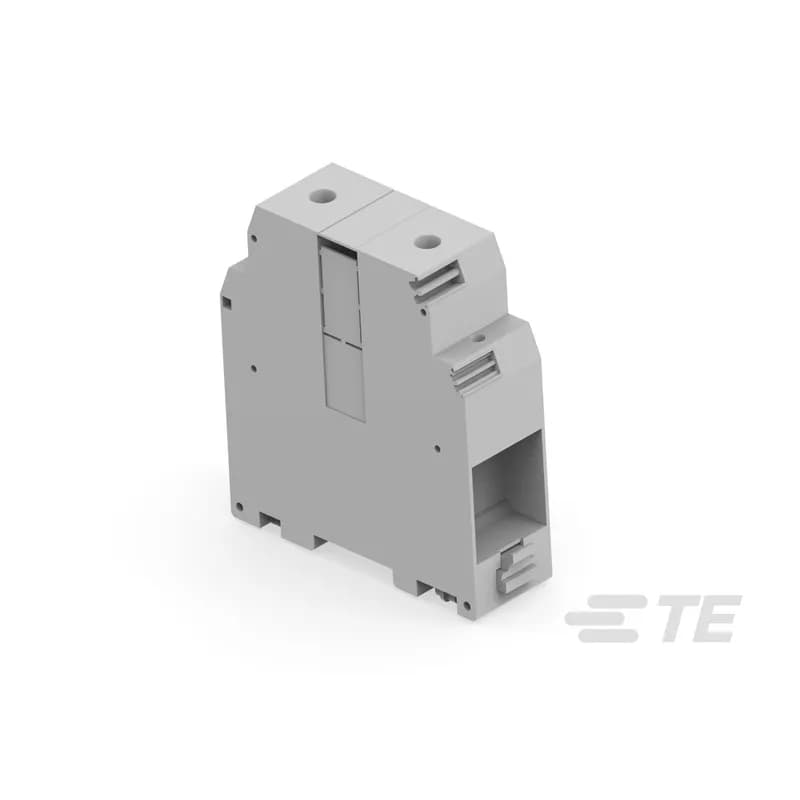 - Perfectly adapted to solar applications : 1500V DC (1000V AC) IEC and 1000V UL, - UL Certified for aluminum cables use - Closed terminal block: no end section needed, optimized rigidity, - Ease your voltage monitoring or distribution with the 2 built-in derivations, - Use of jumper bars requires the user to cut-out the partition.