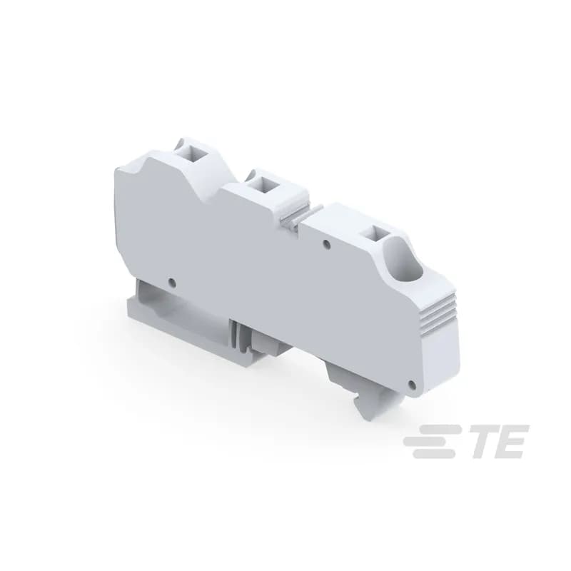 Specially designed for high voltage utility scale solar power plants: - Rated voltage of 1500 V DC IEC and 1000 V DC UL, - Pre-mounted end section with light grey color specific to this application, - Improved design with ribs to increase creepage distance, - Compact solution only 2 mm thicker than normal product, - 3 connections configuration for easy grouping: 2 inputs / 1 output or 1 input / 2 outputs, - Compatible with JB12 jumpers to interconnect multiple terminal blocks.