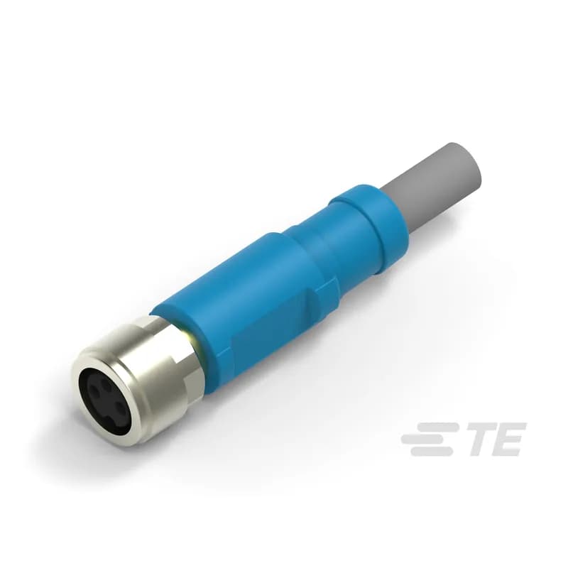 TE Connectivity 1SET312474R0000 - M8/M12 Cable Assemblies, Sensor/Actuator, 3 Position, A Keying Code, M8 Socket, M8 Pigtail, Straight Connector Orientation (End A), M8 Connector