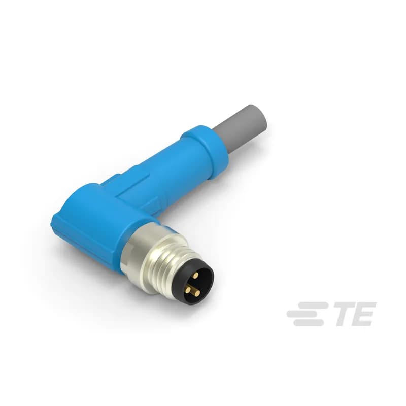 M8/M12 Cable Assemblies, Sensor/Actuator, 3 Position, A Keying Code, M8 Plug, M8 Pigtail, Right Angle Connector Orientation (End A), M8 Connector