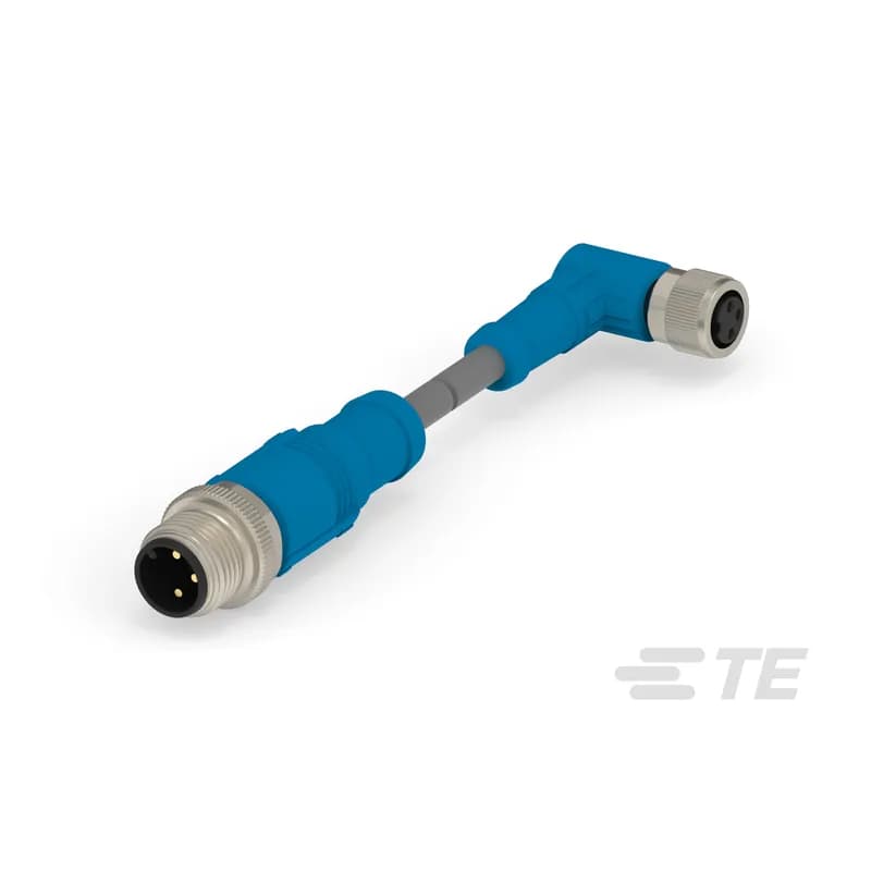 M8/M12 Cable Assemblies, Sensor/Actuator, 3 Position, A Keying Code, M8 Socket, M12 Plug, M8 to M12, M8 Connector