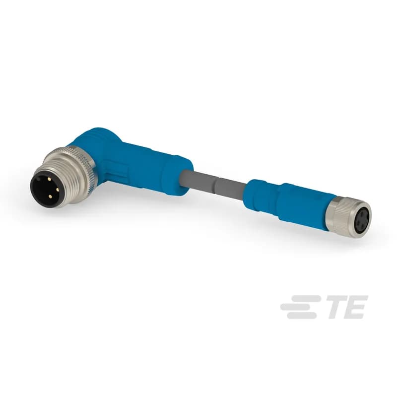 M8/M12 Cable Assemblies, Sensor/Actuator, 3 Position, A Keying Code, M8 Socket, M12 Plug, M8 to M12, M8 Connector