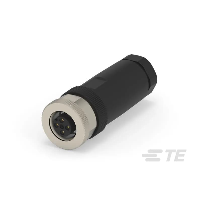 Standard Circular Connectors, Wire-to-Wire, 4 Position, Sealable, Wire & Cable, Signal, PBT, A Polarization Code, Polyamide 66 GF25, M12 Connector