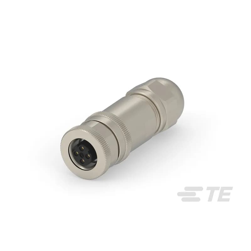 Standard Circular Connectors, Wire-to-Wire, 4 Position, Sealable, Wire & Cable, Signal, Nickel, Copper Alloy, D Polarization Code, M12 Connector