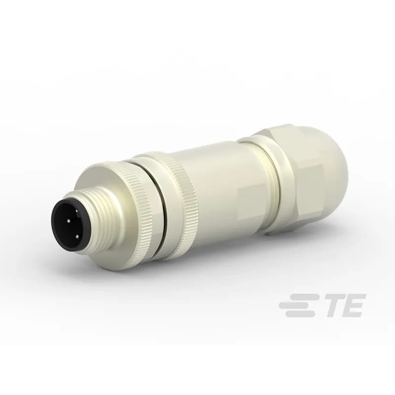 TE Connectivity 1SET310347R0000 - Standard Circular Connectors, Wire-to-Wire, 4 Position, Sealable, Wire & Cable, Signal, Nickel, Copper Alloy, A Polarization Code, M12 Connector