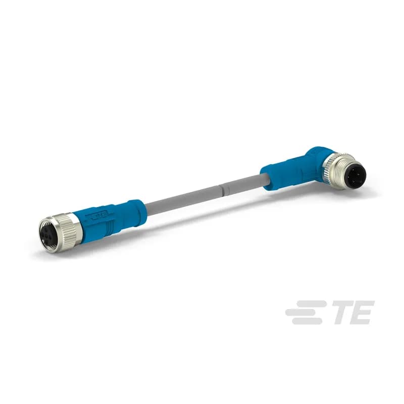 M8/M12 Cable Assemblies, Sensor/Actuator, 4 Position, A Keying Code, M12 Plug, M12 Socket, M12, M12 Connector