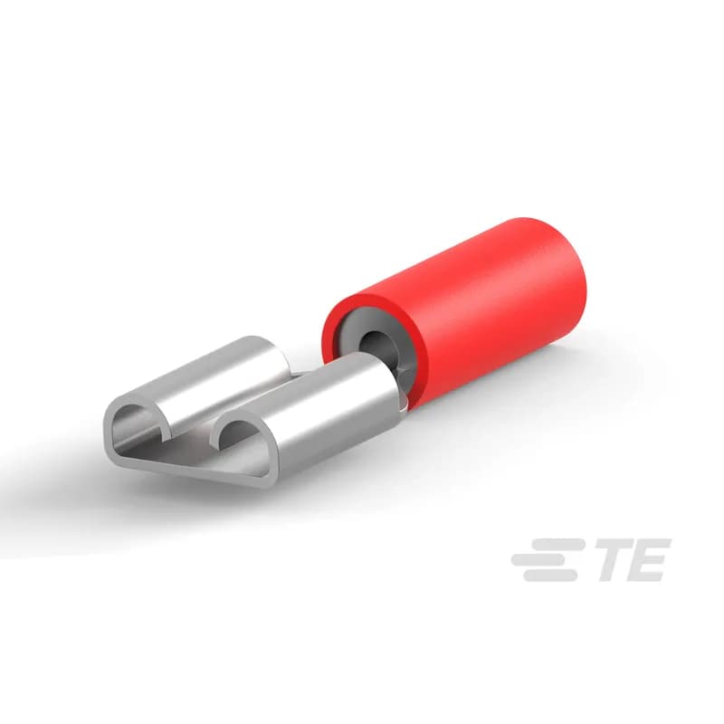 Quick Disconnects, Receptacle, 22 – 16 AWG Wire Size, .3 – 1.5 mm² Wire Size, 592 – 3260 CMA Wire Size, Mating Tab Width 6.35 mm [.25 in], FASTON 250