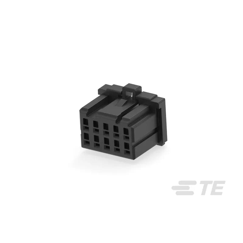 Housing, Receptacle, Wire-to-Board, 10 Position, 2.5 mm [.098 in] Centerline, Crimp, 2 Row, Black, Wire & Cable, Signal, Dynamic 1000 Series