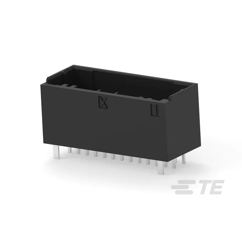 TE Connectivity 1-1827872-3 - PCB Mount Header, Vertical, Wire-to-Board, 26 Position, 2 mm [.079 in] Centerline, Fully Shrouded, Gold, Through Hole - Solder, Dynamic 1000 Series
