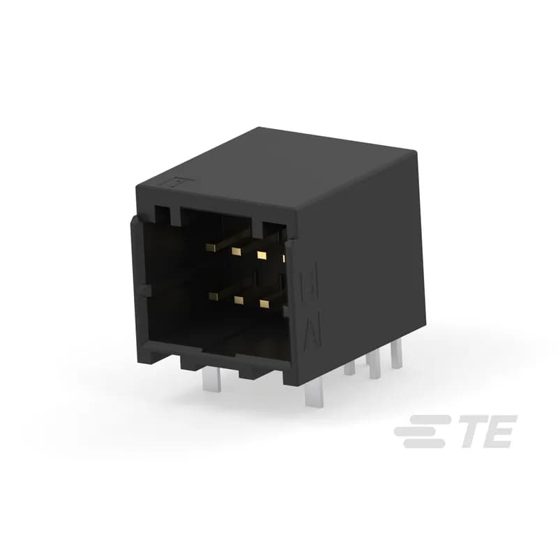 TE Connectivity 1-1827873-5 - PCB Mount Header, Horizontal, Wire-to-Board, 10 Position, 2 mm [.079 in] Centerline, Fully Shrouded, Gold, Through Hole - Solder, Dynamic 1000 Series