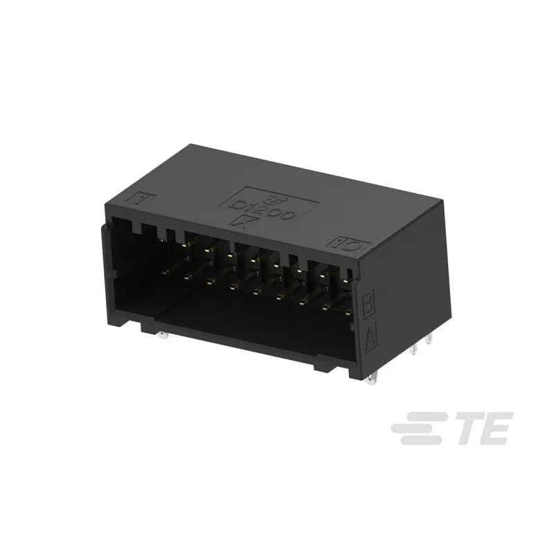 TE Connectivity 1-1827876-0 - PCB Mount Header, Horizontal, Wire-to-Board, 20 Position, 2.5 mm [.099 in] Centerline, Fully Shrouded, Gold, Dynamic 1000 Series