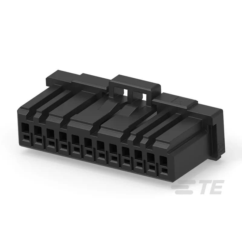 Housing, Receptacle, Wire-to-Board, 12 Position, 2 mm [.079 in] Centerline, Crimp, 1 Row, Black, Wire & Cable, Signal, Cable Mount (Free-Hanging)