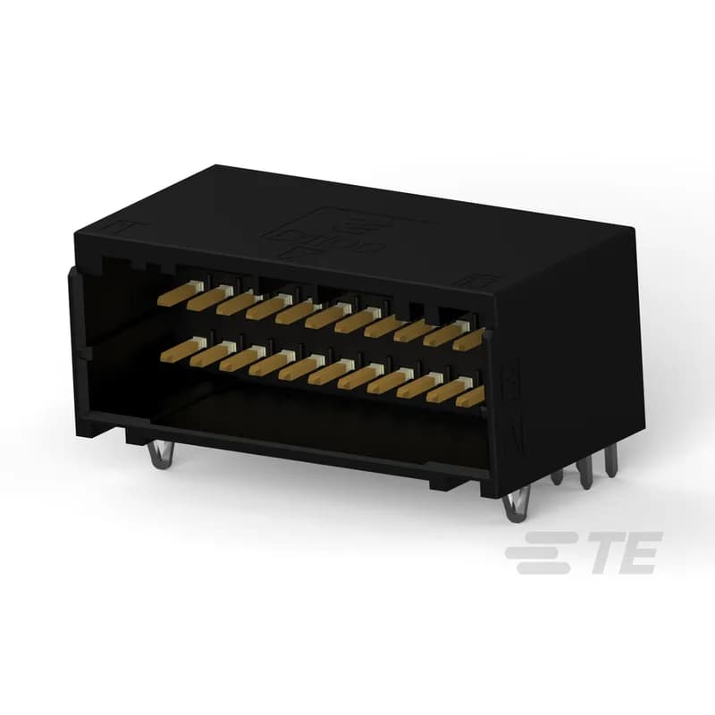 TE Connectivity 1-2271888-3 - PCB Mount Header, Horizontal, Wire-to-Board, 26 Position, 2 mm [.079 in] Centerline, Fully Shrouded, Tin, Through Hole - Solder, Dynamic 1000 Series