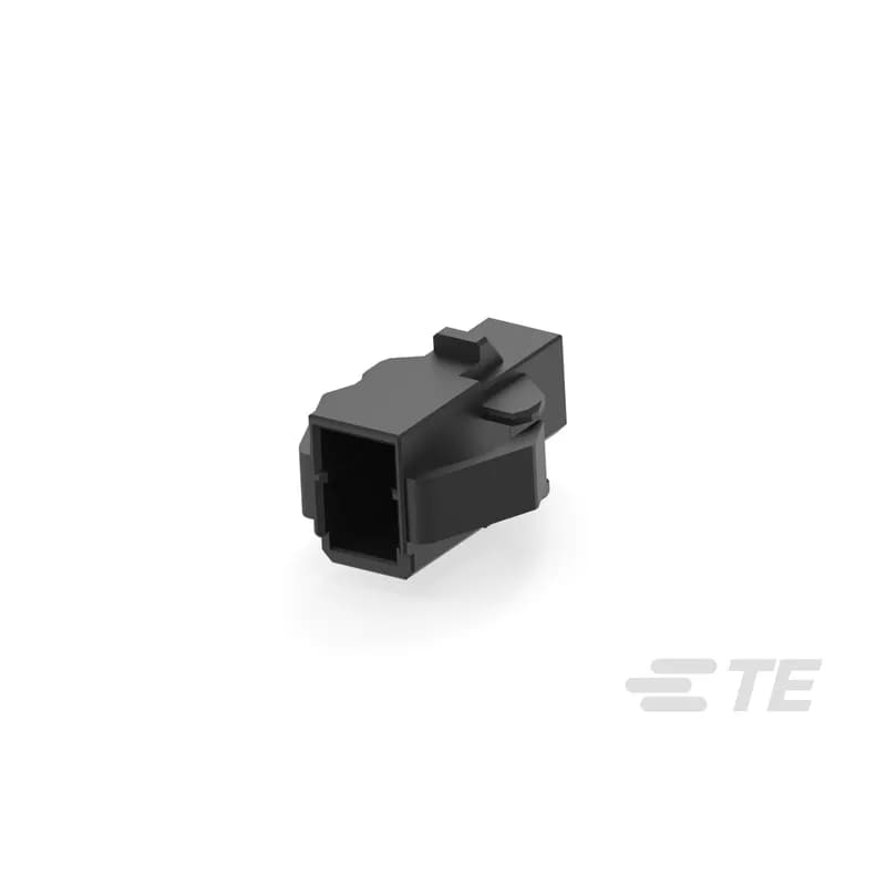TE Connectivity 1-1903131-2 - Housing, Housing for Male Terminals, Wire-to-Wire, 4 Position, 2.5 mm [.098 in] Centerline, Crimp, 2 Row, Black, Wire & Cable, Dynamic 1000 Series